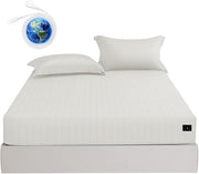 Grounding Cotton Bed Sheet with Silver Fiber - Better Sleep, Less Stress, Natural Recovery | Premium Earthing Sheet