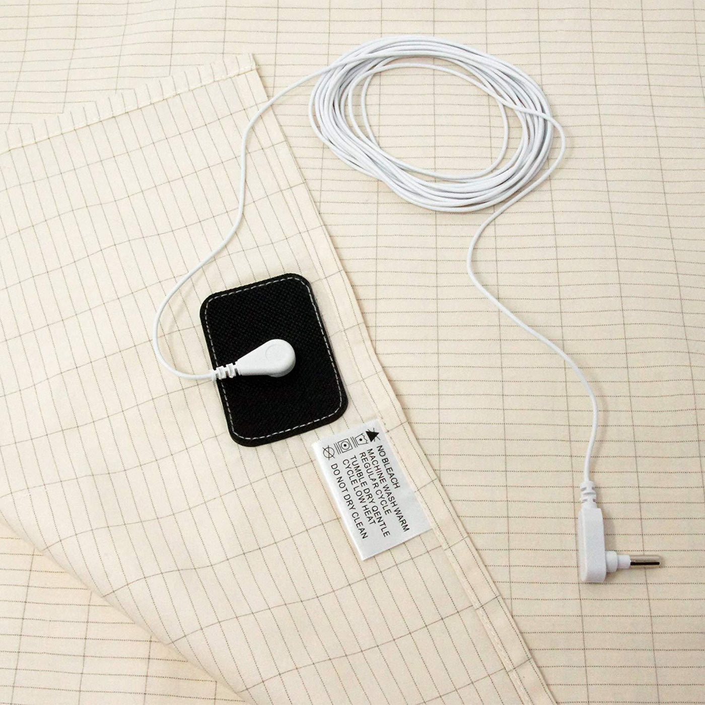 Grounding Cotton Bed Sheet with Silver Fiber - Better Sleep, Less Stress, Natural Recovery | Premium Earthing Sheet