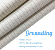 Grounding Cotton Bed Sheet with Silver Fiber - Better Sleep, Less Stress, Natural Recovery | Premium Earthing Sheet