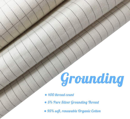 Grounding Cotton Bed Sheet with Silver Fiber - Better Sleep, Less Stress, Natural Recovery | Premium Earthing Sheet