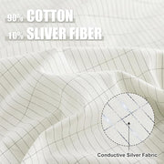 Grounding Cotton Bed Sheet with Silver Fiber - Better Sleep, Less Stress, Natural Recovery | Premium Earthing Sheet