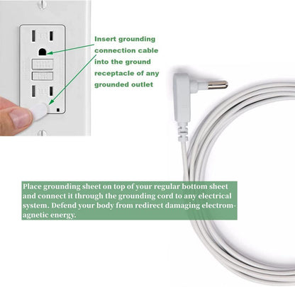 Grounding Cotton Bed Sheet with Silver Fiber - Better Sleep, Less Stress, Natural Recovery | Premium Earthing Sheet