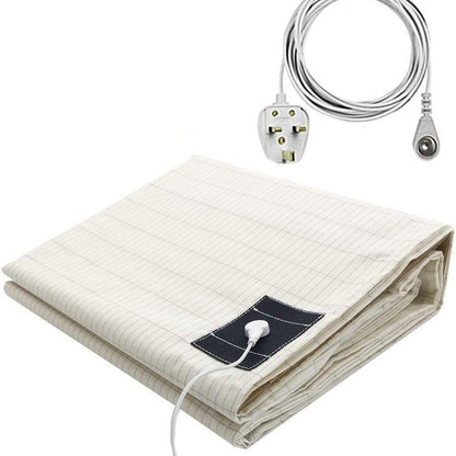 Grounding Cotton Bed Sheet with Silver Fiber - Better Sleep, Less Stress, Natural Recovery | Premium Earthing Sheet